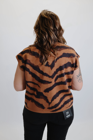 Wild Streak Mock Neck Sweater Top