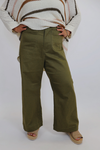 Harbor High Rise Wide Leg Pants in Plus