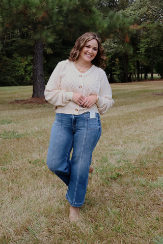 Cozy Charm Cable Knit Cardigan