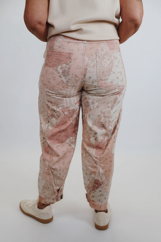 Luna Floral Barrel Pants