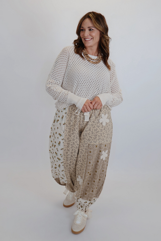 Social Butterfly Eyelet Knit Sweater