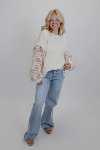 Ivory Dream Crochet Sweater