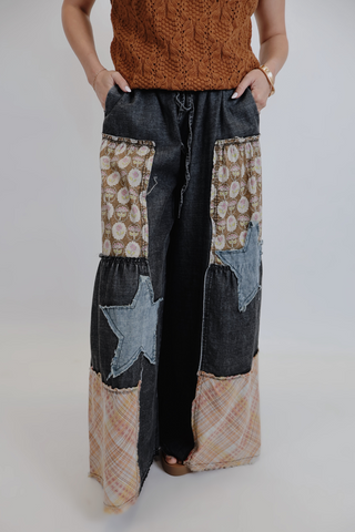 Stardust Patch Palazzo Pants