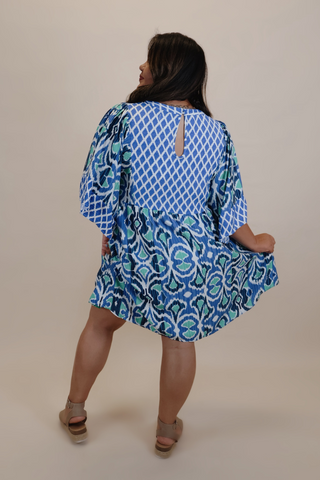 Emerald Garden Embroidered Mini Dress in Plus