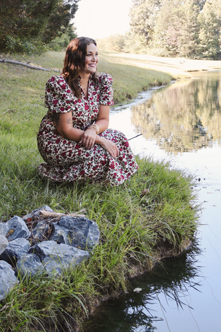 Vintage Meadow Midi Dress