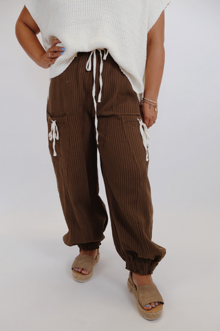 Urban Stripe Drawstring Joggers