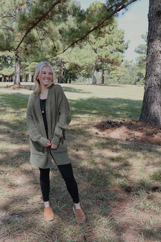 Everyday Comfort Waffle Knit Cardigan