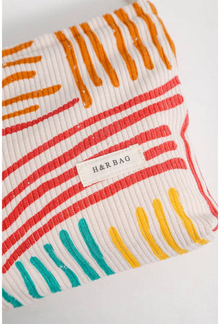 Floral Corduroy Cosmetic Bag