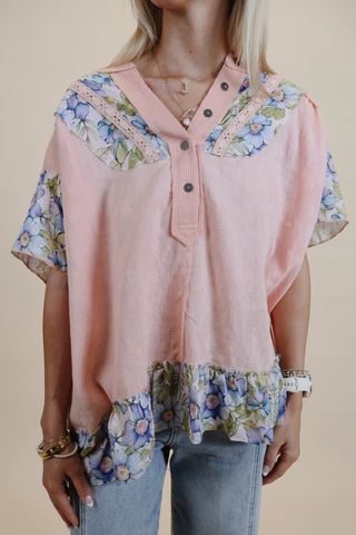 Just Peachy Floral Top