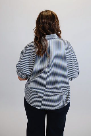 Savannah Stripe Embroidered Blouse