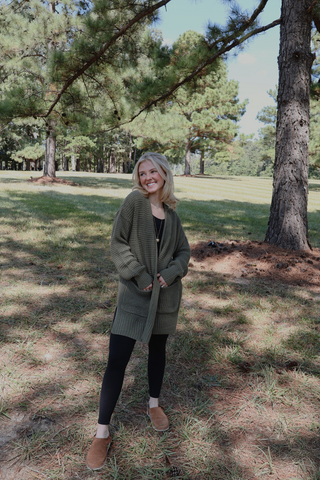 Everyday Comfort Waffle Knit Cardigan