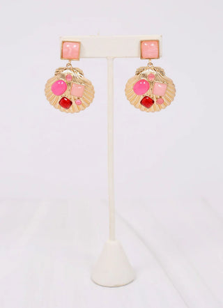 Anna Maria Stone Seashell Earrings