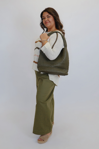Tiara Woven Hobo Tote Bag