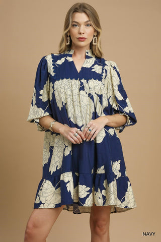 Indigo Garden Mini Dress