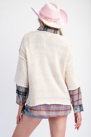 Cozy Days Boxy Knit Sweater in Plus