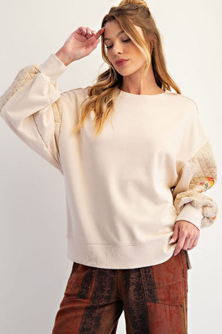 Prairie Quilted Terry Pullover