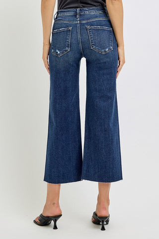 Emma High Rise Crop Wide Leg Jeans
