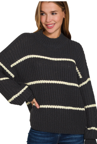 Cozy Stripes Oversized Sweater