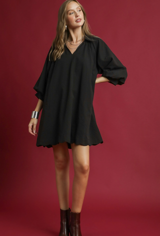 Harper Scallop Mini Dress