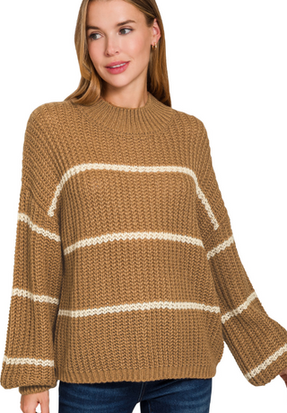 Cozy Stripes Oversized Sweater