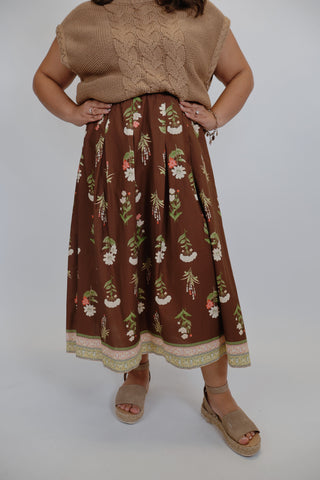 Autumn Garden Midi Skirt