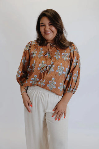 Autumn Bloom Blouse in Plus