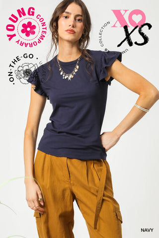 Ruffle Sleeve Tee