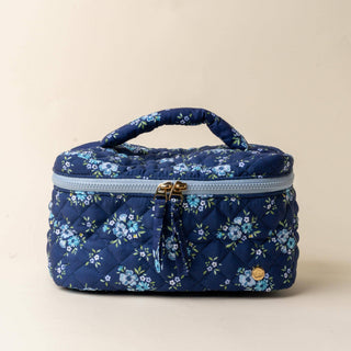 Glam & Go Quilted Cosmetic Bag-Endless Daydream Navy