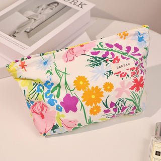 Colorful Floral Cosmetic Bag