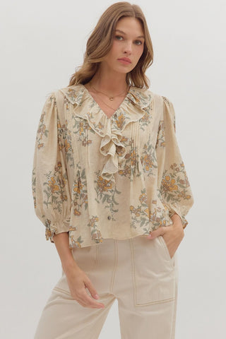 Garden Grace Ruffle Top