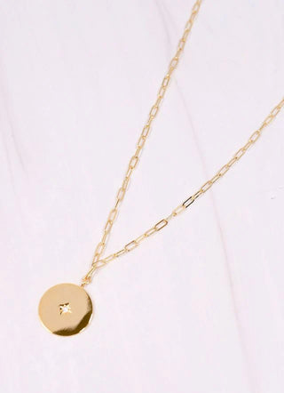 Sylvester CZ Disc Necklace