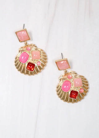 Anna Maria Stone Seashell Earrings