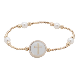 Survivor Series Tap To Pray® Gold Beaded Bracelet