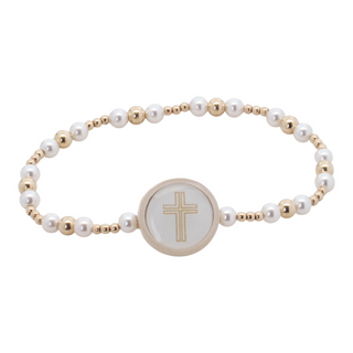 Survivor Series Tap To Pray® Gold Beaded Bracelet