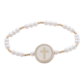 Survivor Series Tap To Pray® Gold Beaded Bracelet