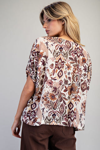 Dusty Garden Dolman Blouse