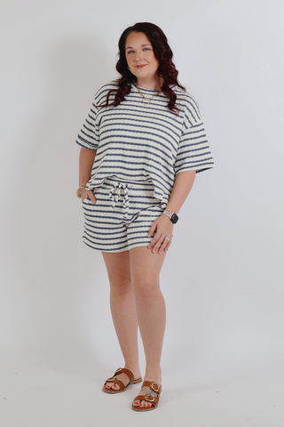 Marlowe Stripe Lounge Shorts Set