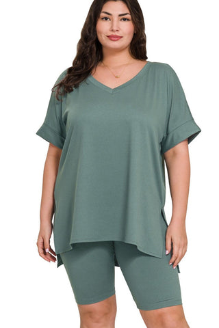 The Cloud Nine Butter Soft Lounge Set in Plus