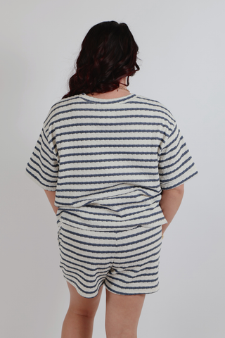 Marlowe Stripe Lounge Shorts Set