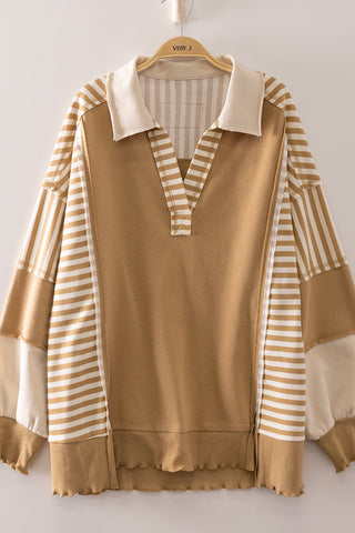 Easy Prep Collared Knit Top