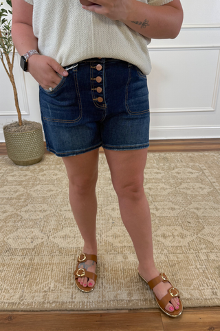 Poppy High Rise Patch Pocket Shorts