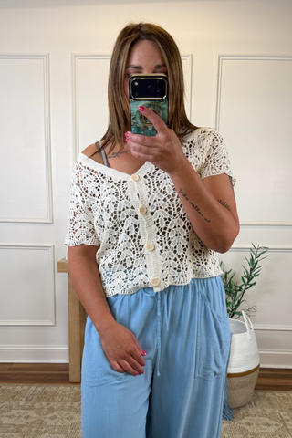 Willow Lace Button Cardigan