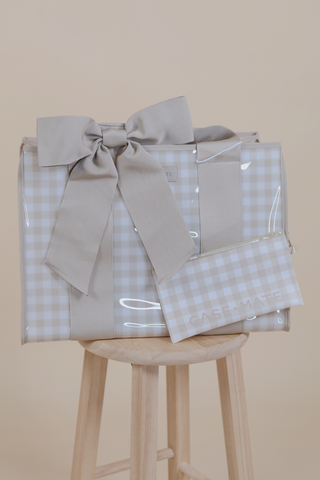 Case-Mate Latte Gingham Jelly Tote Bag