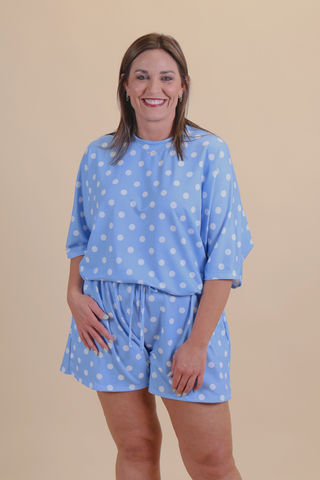 Blue Polka Dot Lounge Set