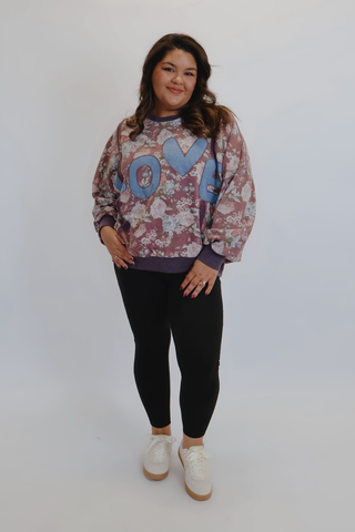 Sweetheart Floral Love Pullover