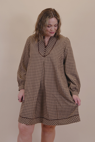 Cider Season Plaid Shift Dress