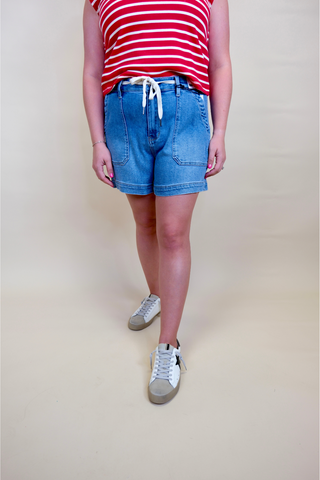 The Finley High Rise Jogger Shorts