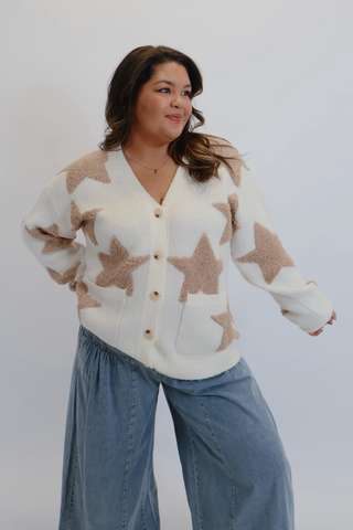 Cozy Constellation Star Cardigan