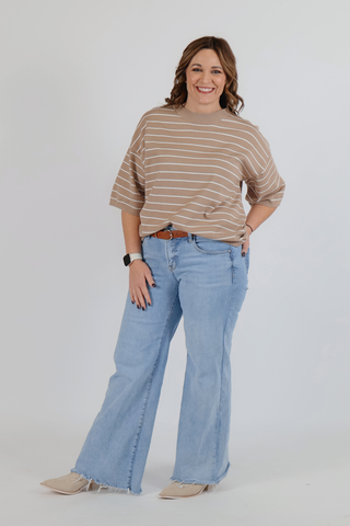 Fresh Start Striped Knit Top