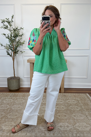 Garden Party Embroidered Top